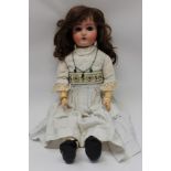 Doll - Guttmann & Schiffnie Germany 4 bisque head - blue sleeping eyes, open mouth,