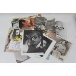 Autographs - selection of magazine picture plate, flyers, stills, etc, including Jack Lemmon,