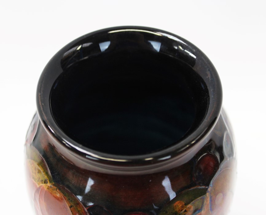 1930s Moorcroft pottery flambé glazed vase decorated in the Leaf and Berry pattern, - Image 2 of 3