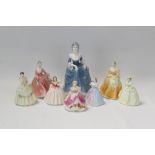 Eight Coalport figures - Regina, Tracy, Michelle, Lady Emily, Springtime, May,