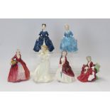 Six Royal Doulton figures - Debbie HN2385, A Child from Williamsburg HN2154, Lydia HN1908,