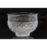Good quality Waterford Crystal punch bowl - apparently unmarked, 30.