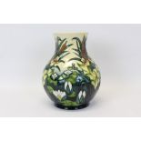 Moorcroft pottery vase decorated in the Larnia pattern - impressed and painted marks to base,