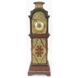 19th century novelty timepiece in the form of a miniature longcase clock,