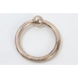 Tiffany & Co. silver single hoop baby rattle / teether, 5.