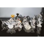 Selection of twelve Swarovski crystal models - Dalmatian, Small Pineapple, Clown / Puppet, Wolf,