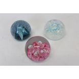 Three Caithness paperweights - Moonflower,