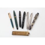 Collection of pens and propelling pencils - including Conway Stewart, Cross, Parker, etc,