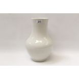 Large Moorcroft pottery oviform vase with white crackle glaze, impressed marks,