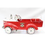Tinplate Pedal Car - red and white livery 'Fire Dept' by Gendron Wheel Company Pedal Car Classics