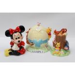Group of Disney related items - including figures, money boxes, collectors' plates,