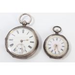 Victorian silver cased pocket watch, movement signed - E. G.