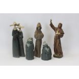 Five Lladro religious figures - including Monk, Nuns,