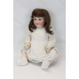 Doll - Heubach Koppelsdorf bisque head 320-12 - large girl, blue sleeping eyes,