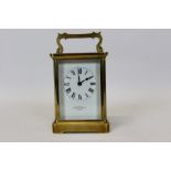 Early 20th century carriage clock with French eight day movement, signed - R. & Co.