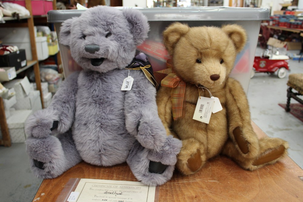 Teddy Bears - by Gund - Amethyst and Elizabeth - both with tags and certificates (2)