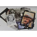 Autographs - quantity of signed printed portraits, magazine covers, etc,