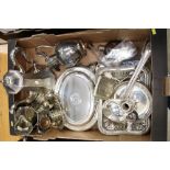 Large selection of Victorian and later silver plate - including three piece coffee set, cake basket,