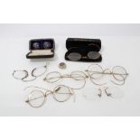 Selection of old spectacles,