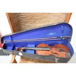 Old violin with internal label 'The Metro Violin Class Organisation BL / 5094 Made in