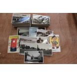 Postcards selection - including topographical, real photographic cards, artist-drawn,