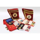 Three cases containing a collection of Masonic and Order of Buffaloes medals and jewels and other