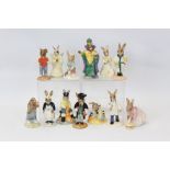 Twelve Royal Doulton Bunnykins figures - Sailor, Schoolmaster, Fisherman, Nurse, Doctor, Ballerina,