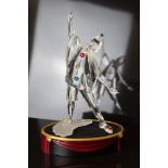 Swarovski crystal figure - 'Masquerade' Pierrot 1999, on stand,