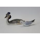 Royal Copenhagen model of a grebe,