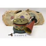Gamette German tinplate child's gramophone with records,