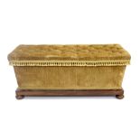 Victorian rosewood framed ottoman of large size,
