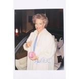 HRH Princess Michael of Kent - signed colour photograph of The Princess in a white fur coat,