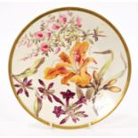 Early 19th century Derby plate, painted by William 'Quaker' Pegg, circa 1815, with flowers,