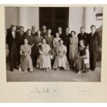 HM Queen Elizabeth The Queen Mother and HRH The Princess Margaret - 1950s signed black and white