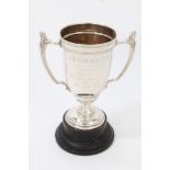 1930s silver two-handled trophy, engraved - East Essex Hunt Club.