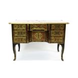 Rare 19th century French scarlet tortoiseshell and boulle work desk,