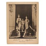 The Coronation of HM King George VI May 12th 1937 - Coronation photograph of The Royal Family with