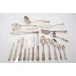 Contemporary Asprey silver rare Bright Vine pattern canteen of cutlery for twelve place settings,