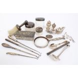 Selection of miscellaneous 19th and early 20th century silver and white metal - including