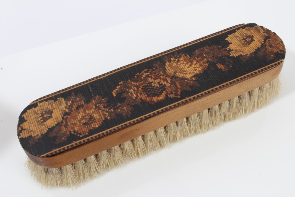 Victorian Tunbridge Wells ware glove box with floral decoration, 25cm, - Image 2 of 7