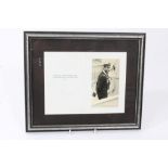 HRH Prince Charles The Prince of Wales - signed 1976 Christmas card mounted in glazed frame - with