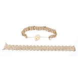 Two 9ct gold gate bracelets CONDITION REPORT Both in good condition.