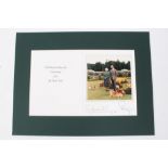 HM Queen Elizabeth II and HRH The Duke of Edinburgh - signed 2001 Christmas card - mounted for