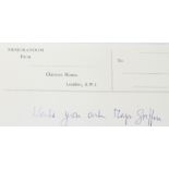 HM Queen Elizabeth The Queen Mother - two handwritten notes to her staff William Tallon and