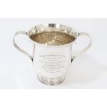 Late Victorian silver two-handled trophy,