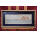 Harry Sticks (1867 - 1938), oil on board - View of Gibraltar, signed, inscribed and dated '97,