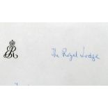 HM Queen Elizabeth The Queen Mother - two handwritten notes to her Page William Tallon requesting