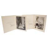 HM Queen Elizabeth The Queen Mother - two 1950s signed Christmas cards - both with gilt embossed