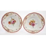 Pair 18th century Meissen soup plates, circa 1779,