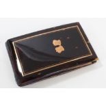 Mid-19th century gold inlaid tortoiseshell aide-memoire,